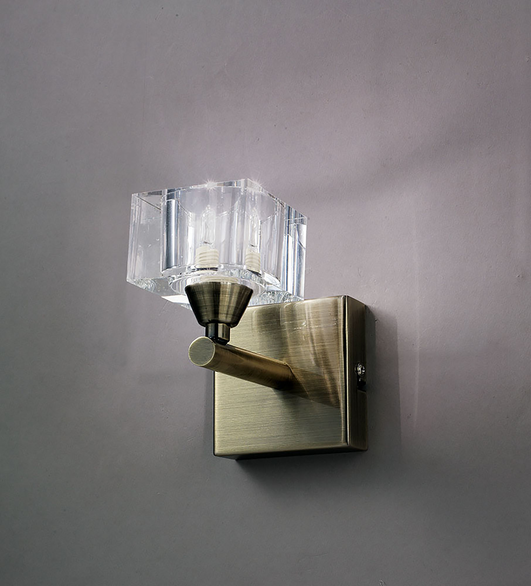 Cuadrax Antique Brass Wall Lights Mantra Armed Wall Lights